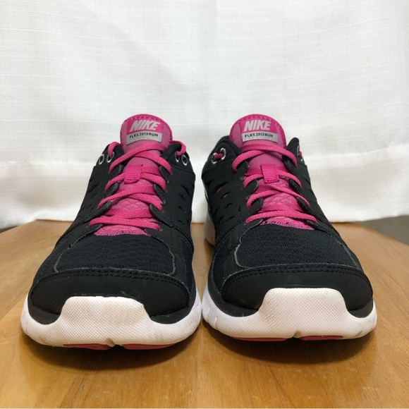 Nike Women's Flex 2013 Run 580440-003 Black Pink  Lace Up Running Shoes 8.5 - Picture 4 of 12